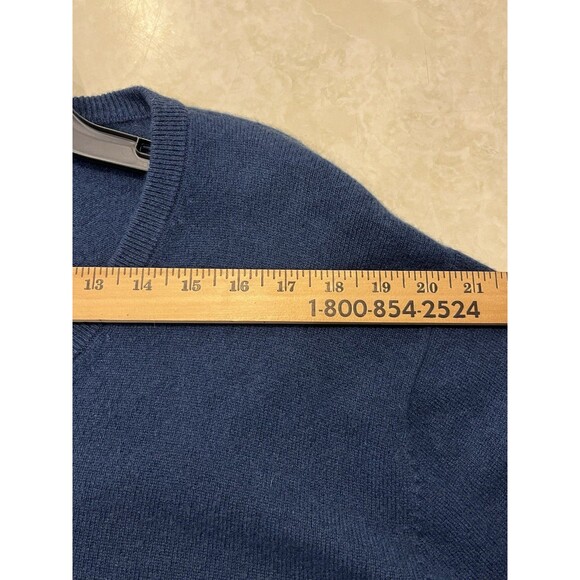 Jos A Bank Mens Cashmere Sweater Sz L Blue Quiet Luxury Preppy Travelers Collect - Picture 6 of 7